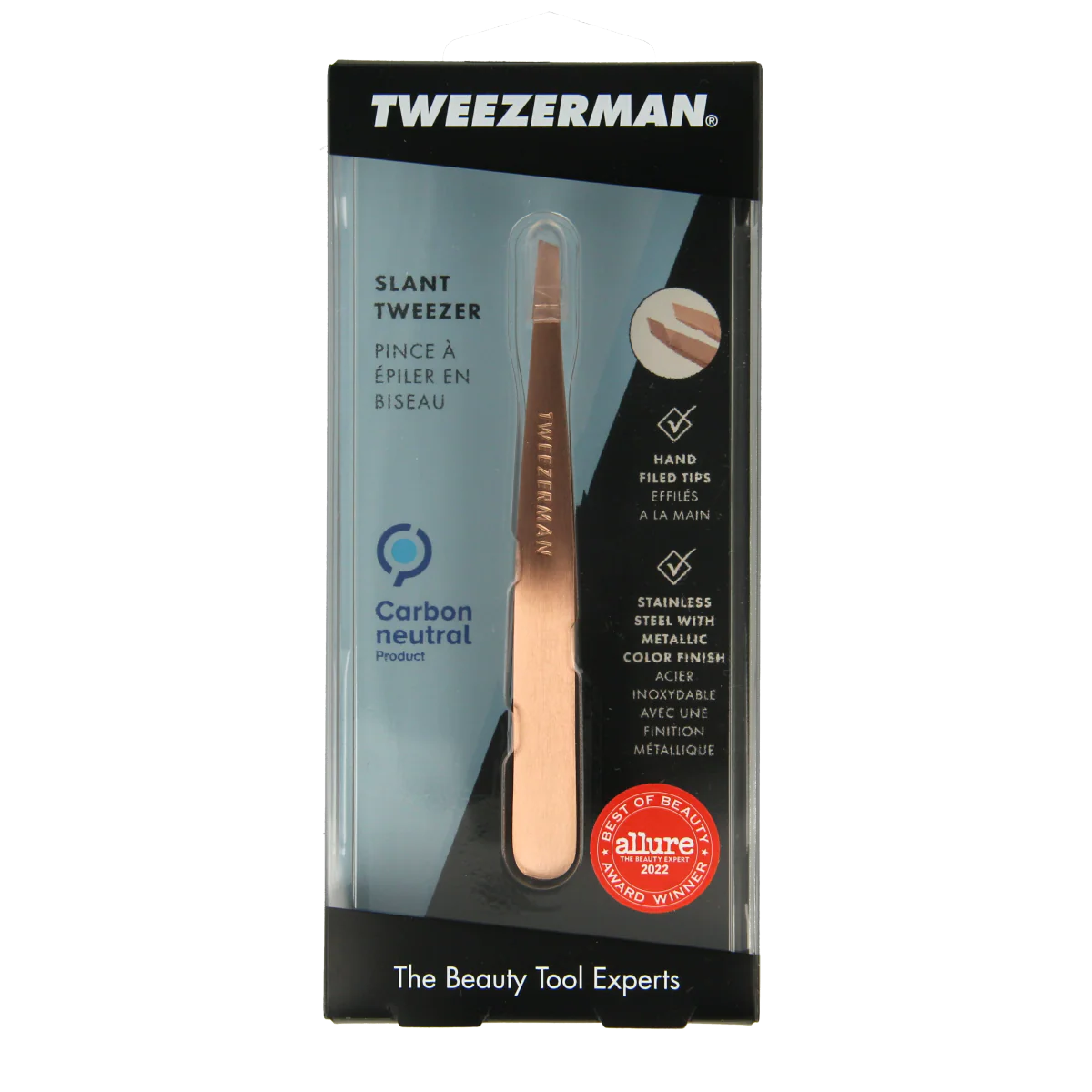 Tweezerman Slant tweezer rose goud 1.00 Stuks