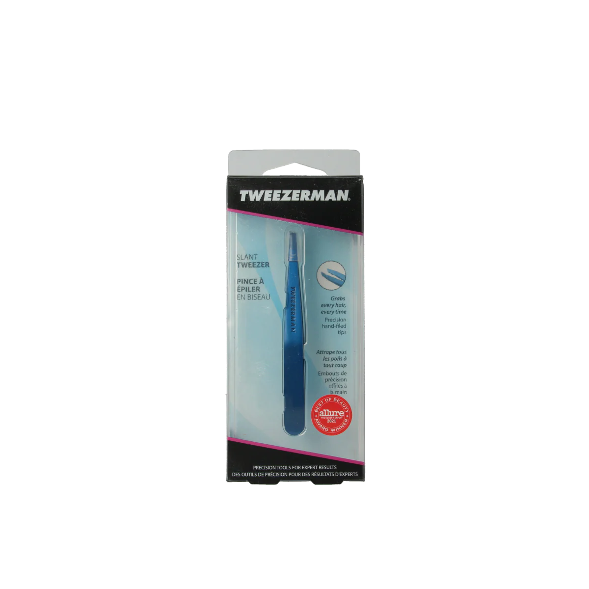 Tweezerman Slant tweezer bell bottom blue 1.00 Stuks