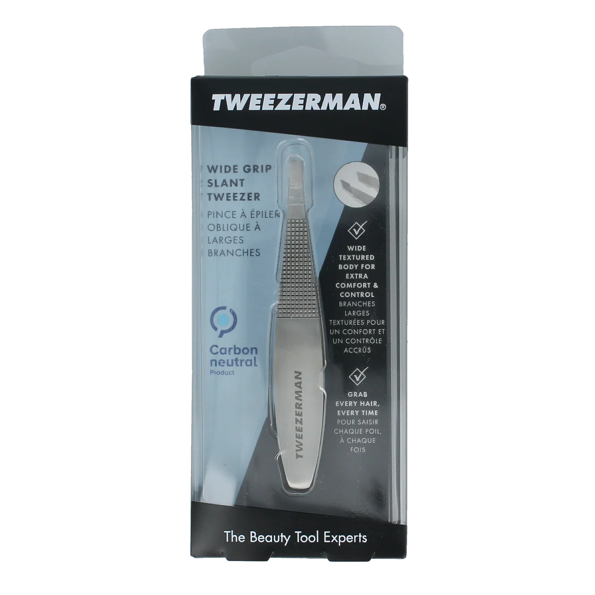 Tweezerman Slant tweezer no slip with grip 1.00 Stuks