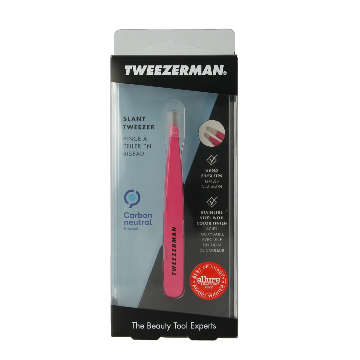 Tweezerman Slant pretty in pink 1.00 Stuks