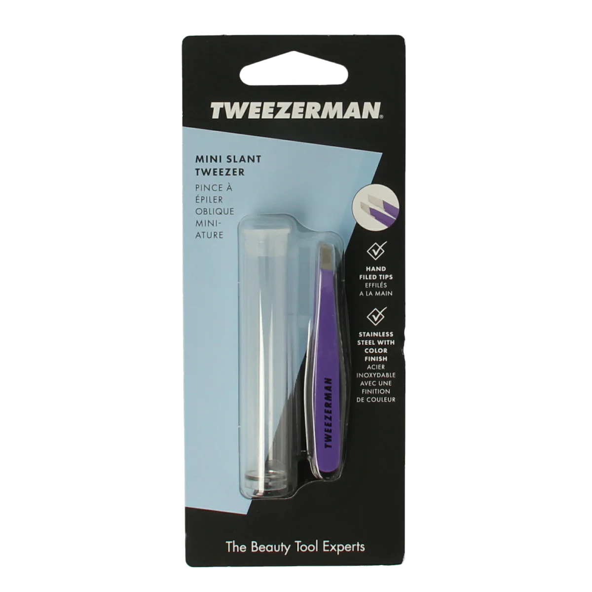 Tweezerman Mini slant tweezer blooming lilac 1.00 Stuks