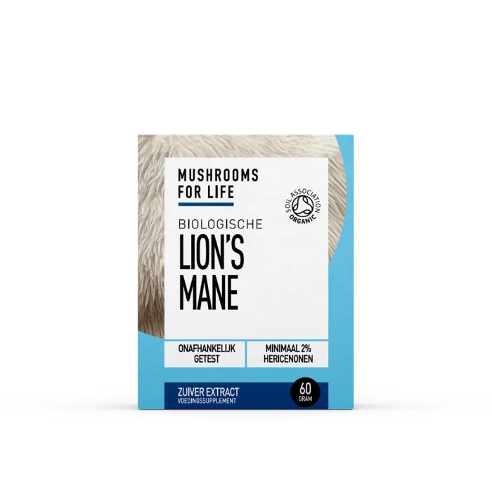 Mushrooms for Life Lion’s mane poeder bio 60.00 Gram