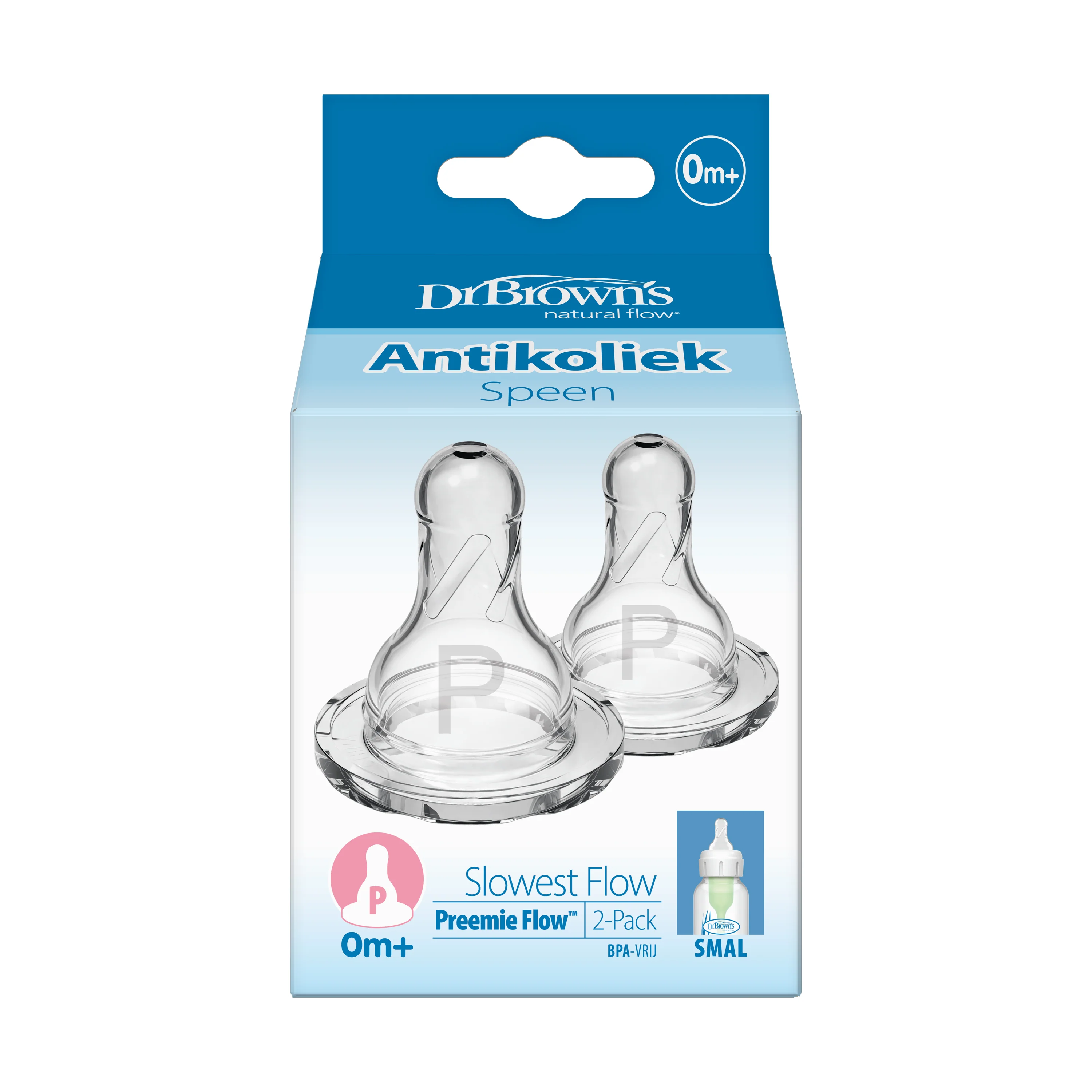 Dr. Brown’s Speen standaard hals fles prematuur 2 Stuks