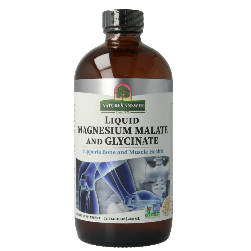 Natures Answer Vloeibaar magnesium malaat & bisglycinaat 480 Milliliter
