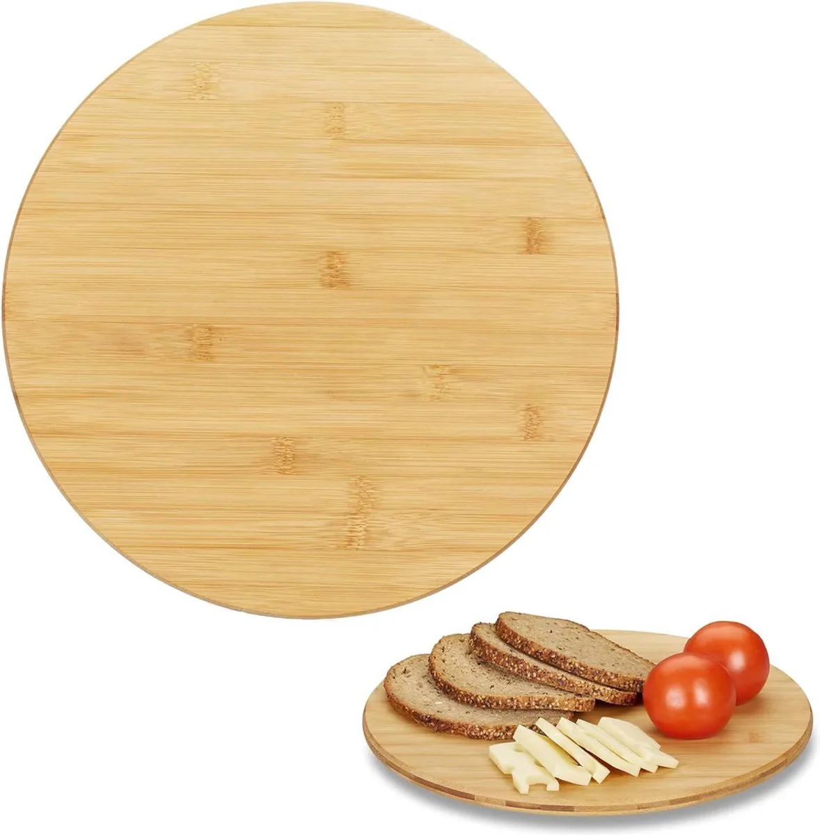 MONOO Draaitafel – 50 cm – Bamboe – Luxe Draaiplateau voor Kaas, Worst, Hapjes, Yufka, Katmer ve Gözleme