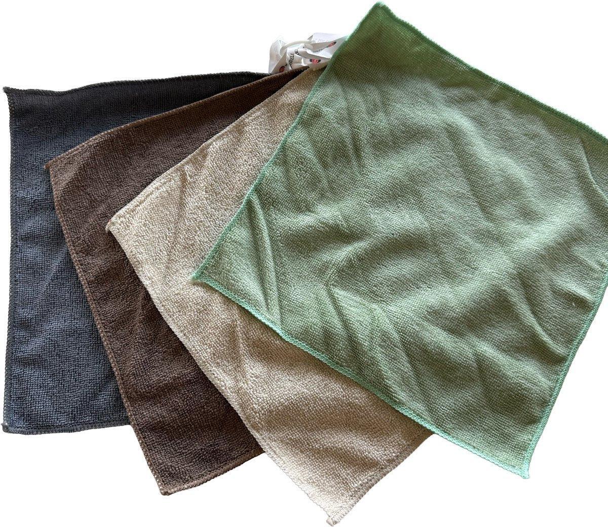Kadirelli Microvezel Schoonmaakdoekjes – 4 Stuks – Absorberend – 30x30cm