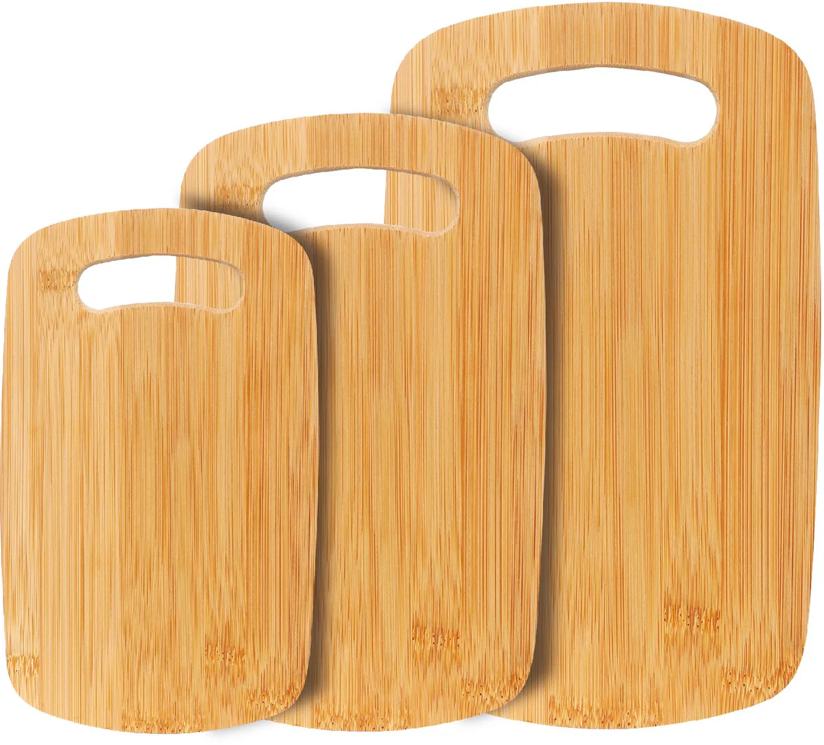 Cheffinger Snijplank Set – 3-delig – Bamboe