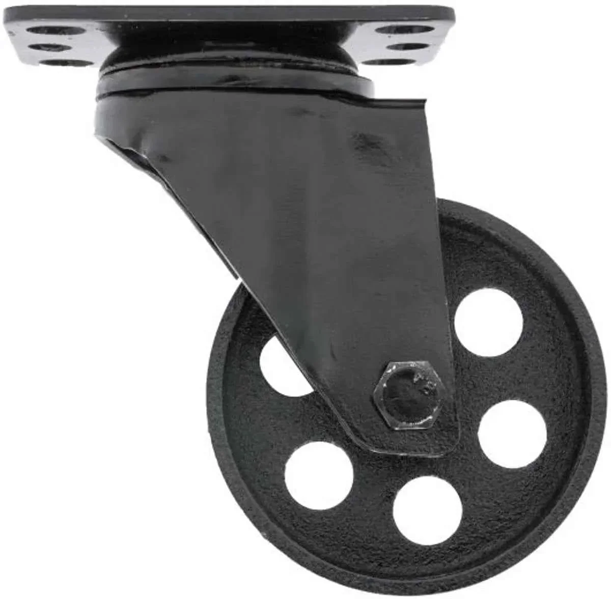 MacLean Zwenkwiel – Zwart – Gietijzer – Ø92mm – Draagvermogen 120KG
