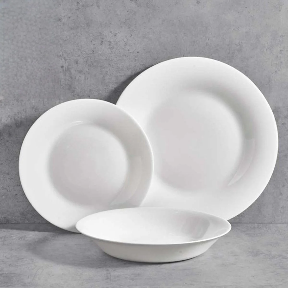 Vivalto – Luxe Borden – 18 Stuks – Wit – Horeca – Set – Pack – Witte Borden – Kwaliteit – Dinerbord – Ontbijtbord – Lunchbord