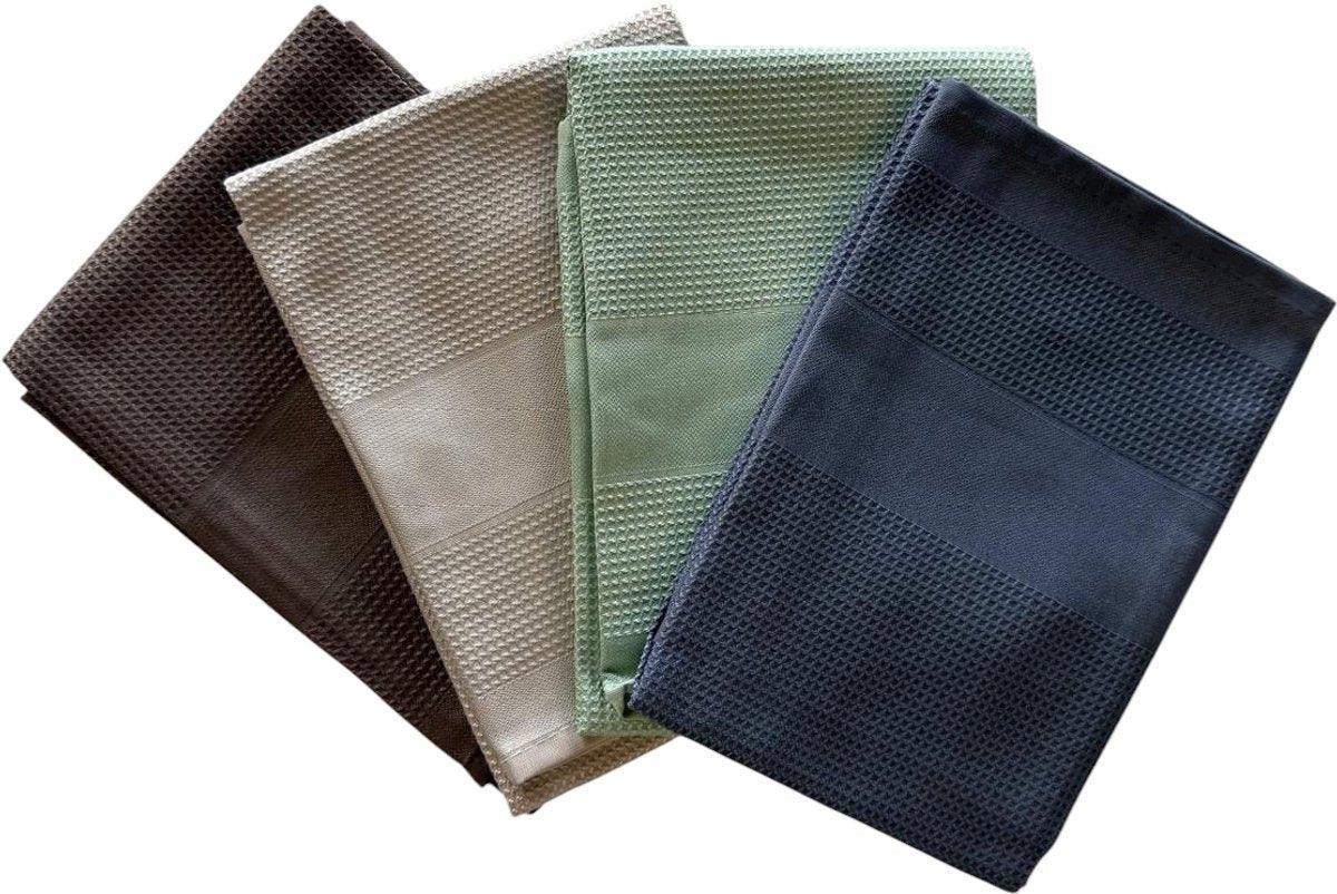 Kadirelli Microvezel Schoonmaakdoekjes – 4 Stuks – Sneldrogend & Absorberend – 40x60cm