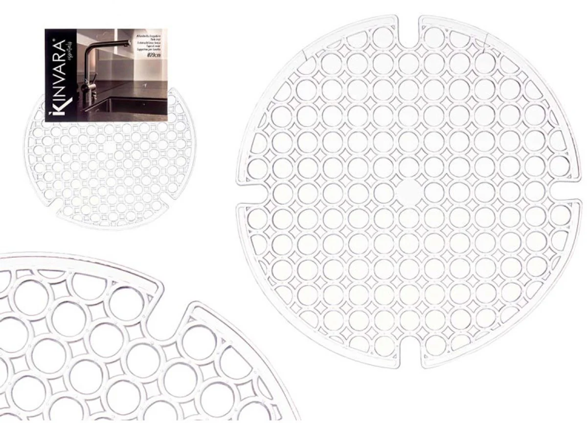 Kinvara Gootsteenmat – Rond 29 cm – Transparant – Spoelbakmat – Spoelmat – Spoelbakbescherming – Spatbescherming