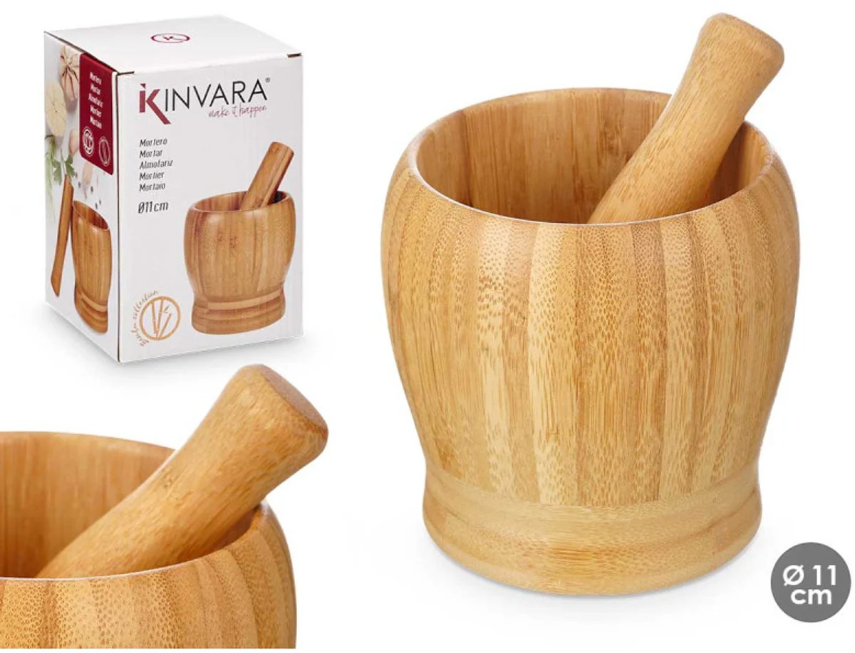 Kinvara Vijzel en Stamper – Bamboe – 250ml