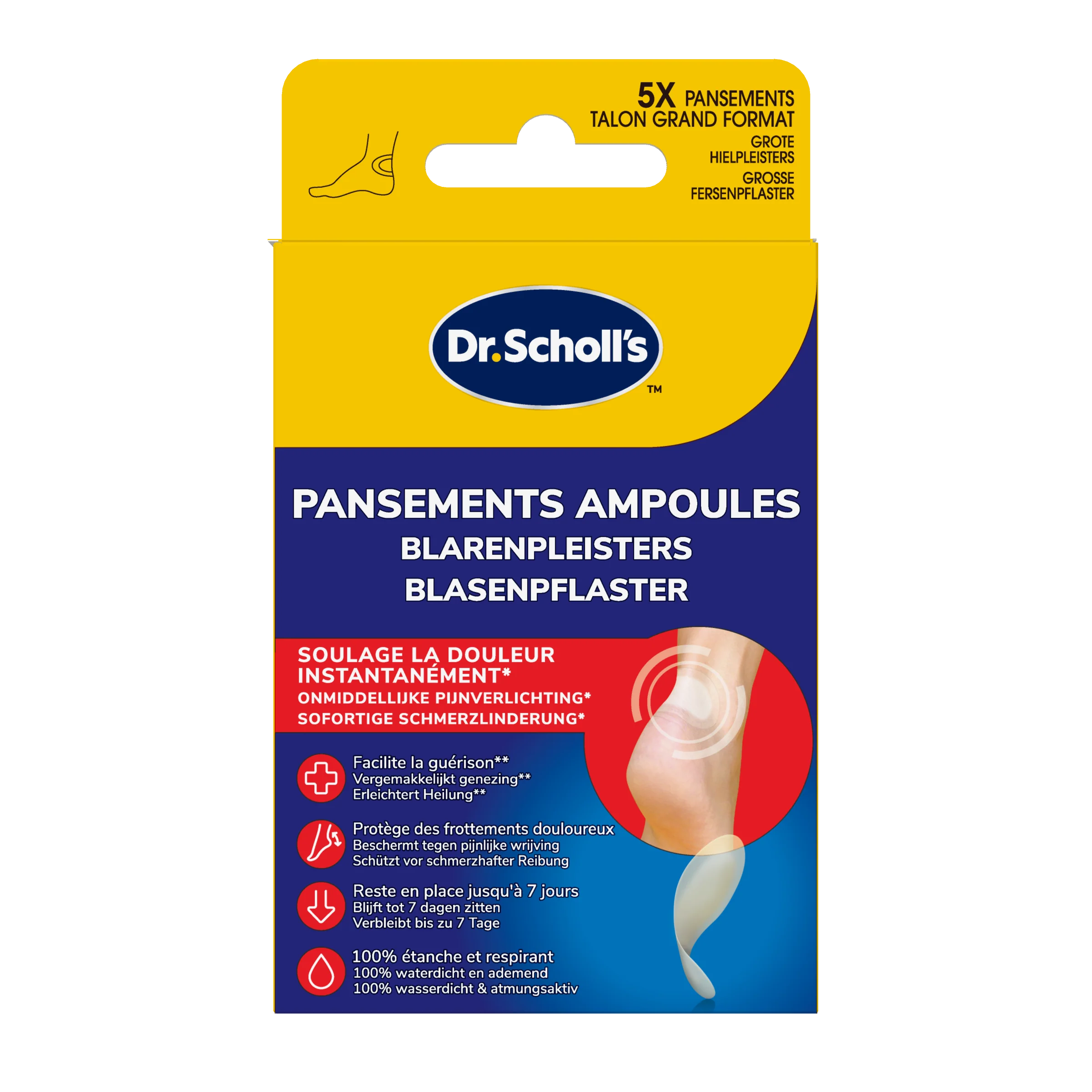 Dr. Scholl’s Blarenpleister hiel large 5.00 Stuks