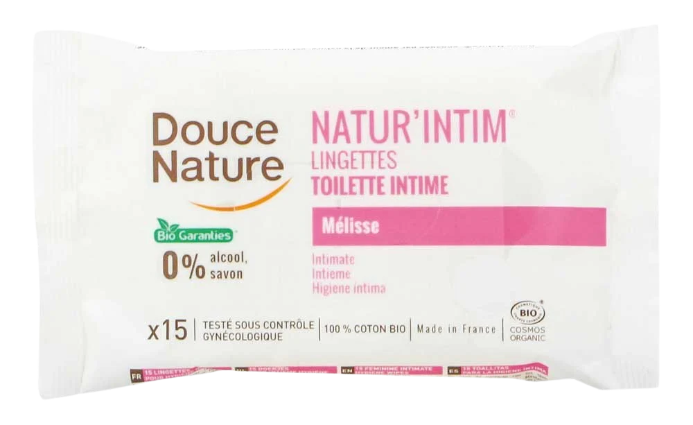 Douce Nature Intieme hygienische doekjes katoen bio 15.00 Stuks