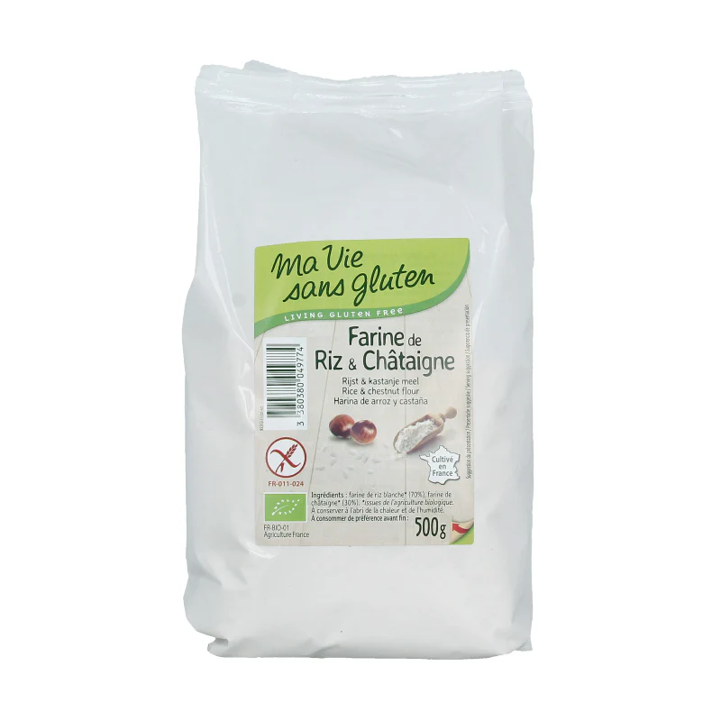 Ma Vie Sans Rijst & kastanjemeel – glutenvrij – bio 500 Gram