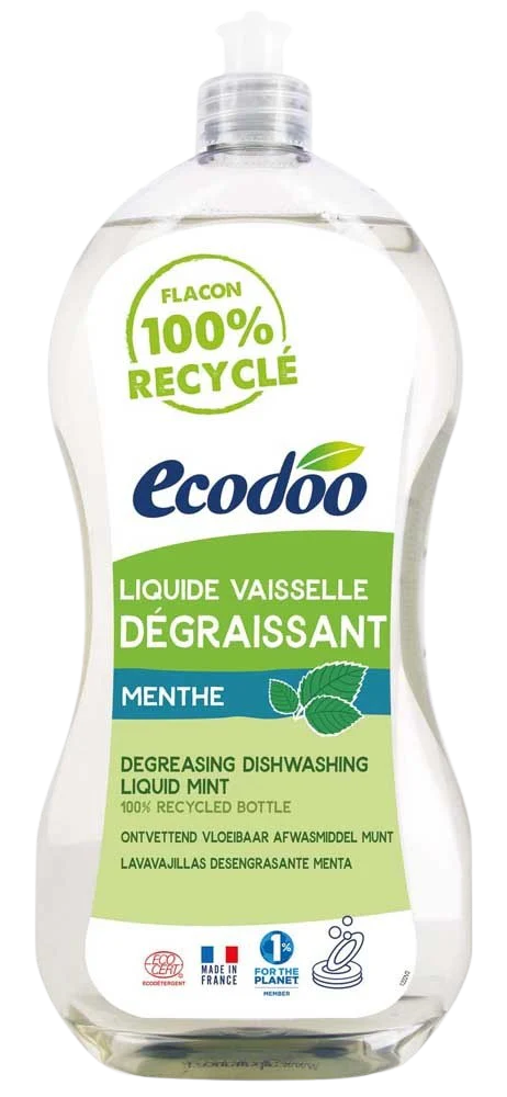 Ecodoo Afwasmiddel vloeibaar ontvettend munt bio 1.00 Liter