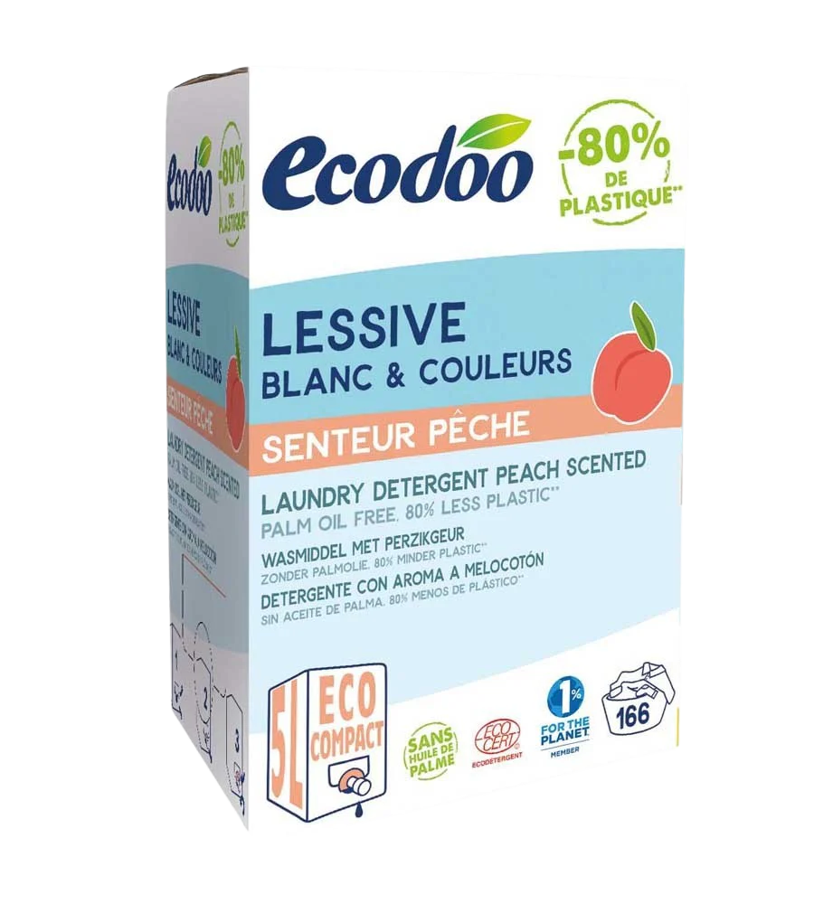 Ecodoo Wasmiddel perzik bag in box bio 5.00 Liter