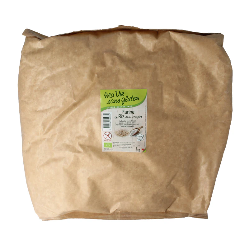 Ma Vie Sans Rijstmeel halfvolkoren glutenvrij bio 3 Kilogram