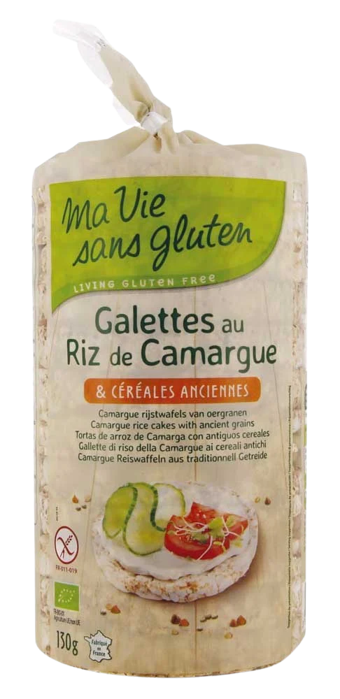 Ma Vie Sans Camargue rijstwafels van oergranen glutenvrij bio 130 Gram