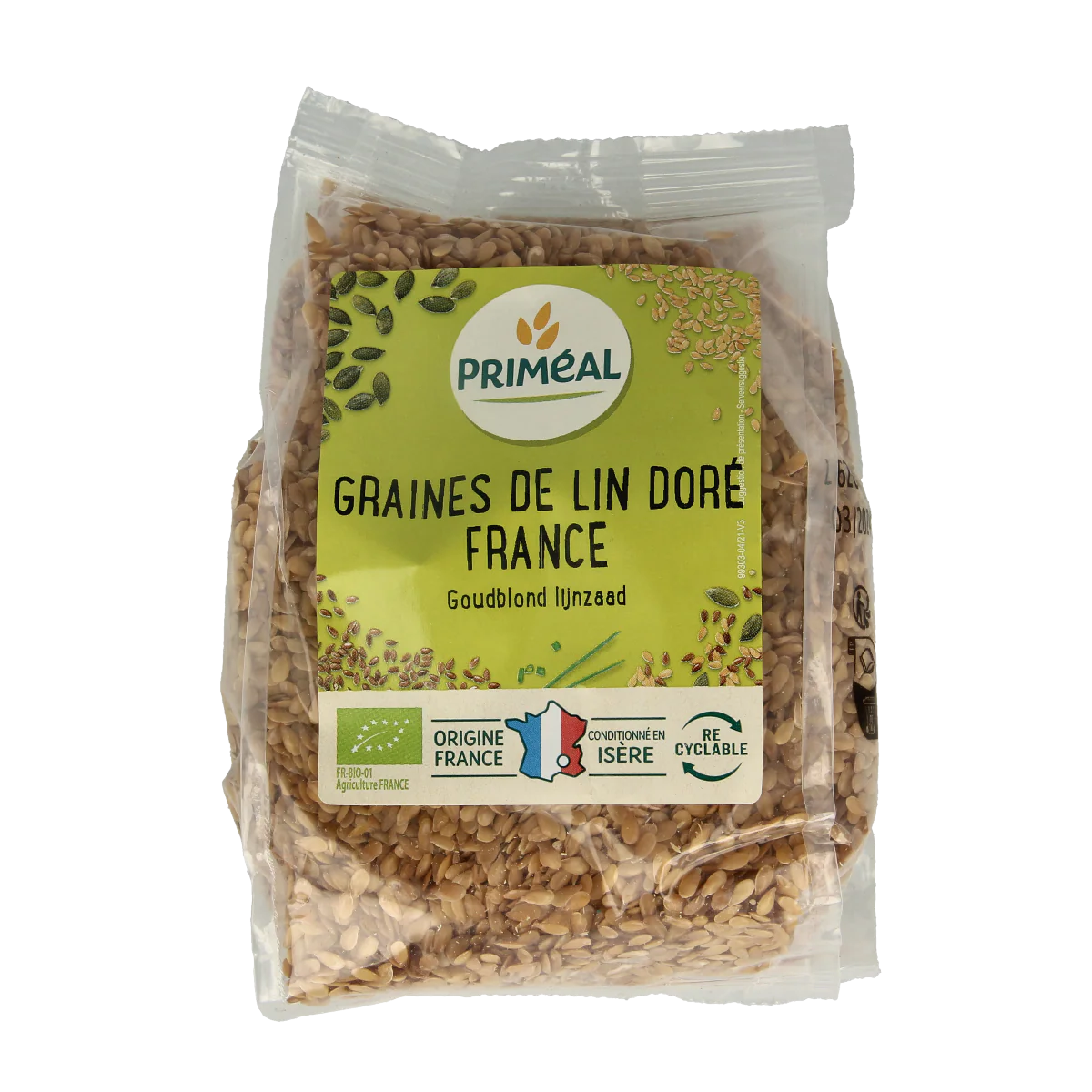 Primeal Lijnzaad goud bio 250.00 Gram