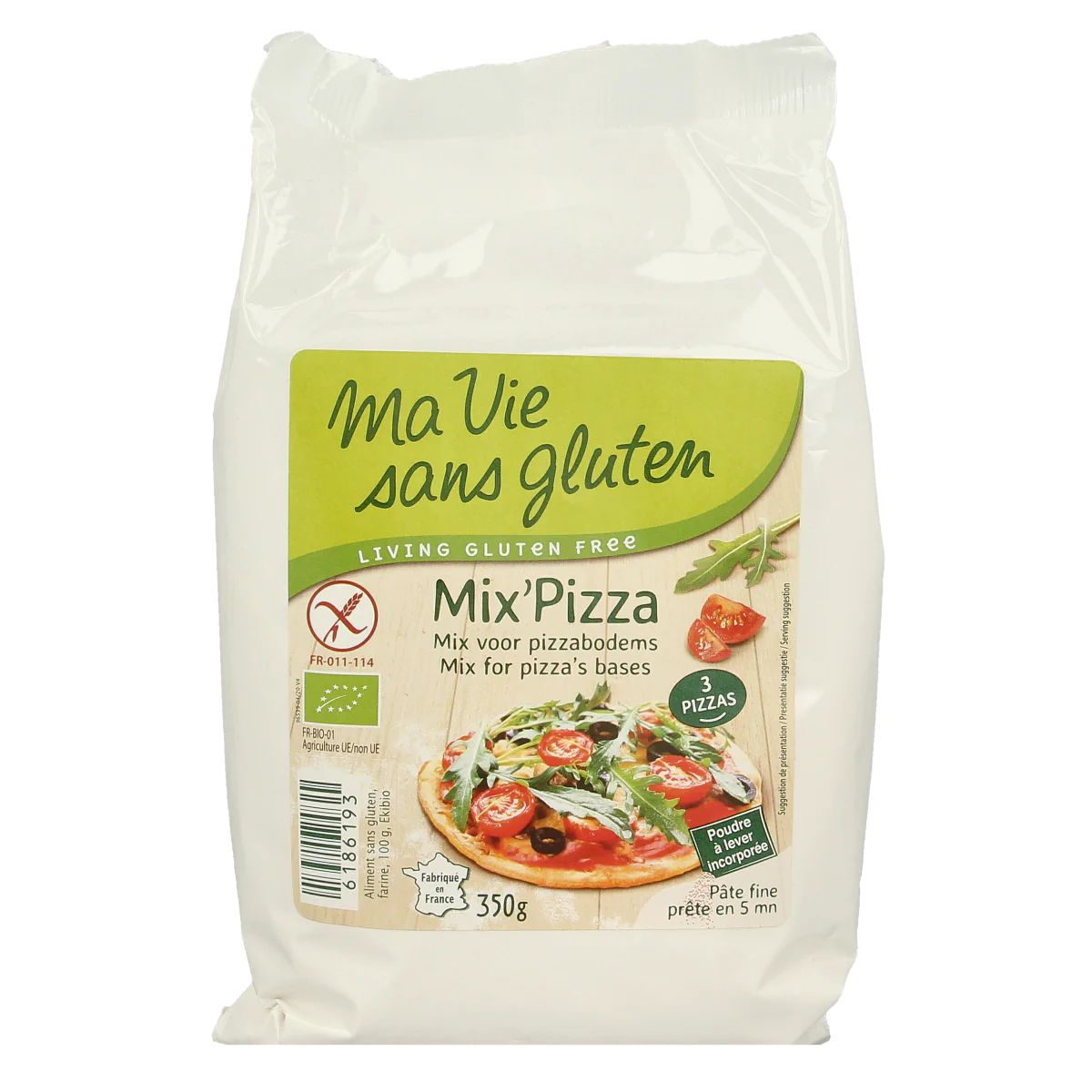 Ma Vie Sans Mix voor pizzabodems glutenvrij bio 350.00 Gram