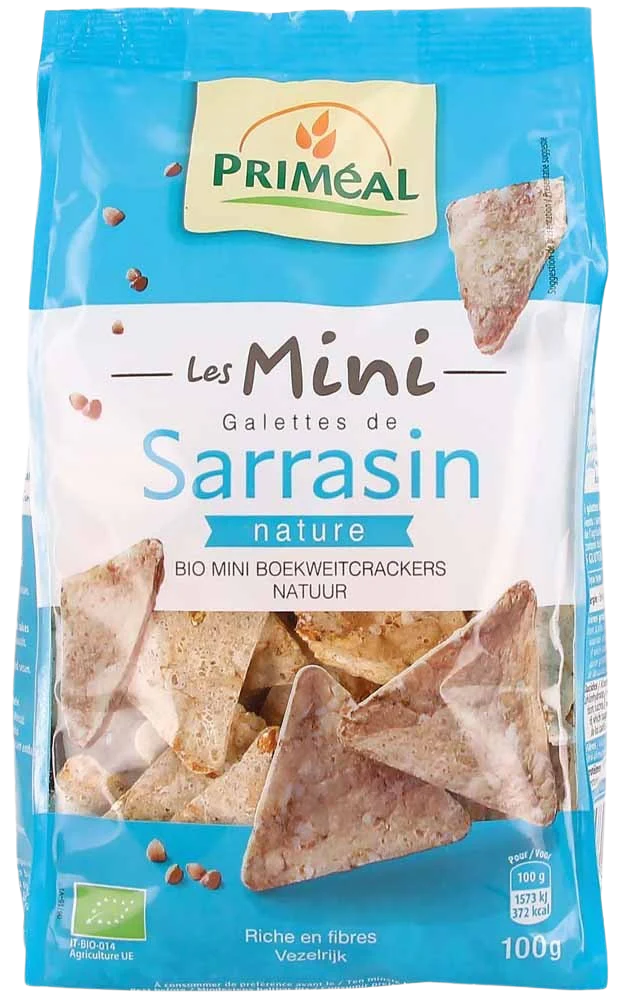 Primeal Mini boekweitcrackers naturel bio 100.00 Gram
