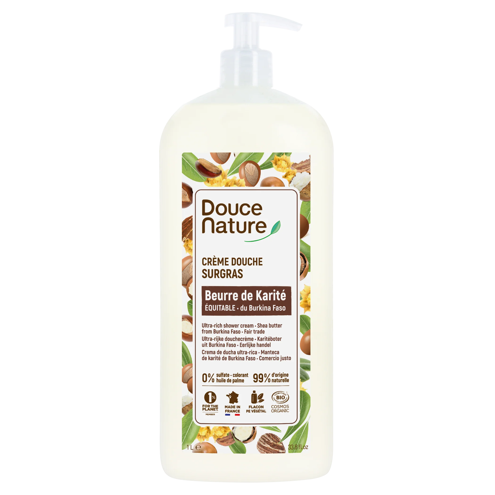 Douce Nature Douchegel sheabutter ultrarijk bio 1.00 Liter