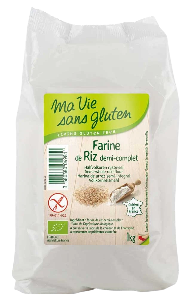 Ma Vie Sans Rijstmeel halfvolkoren glutenvrij bio 1.00 Kilogram