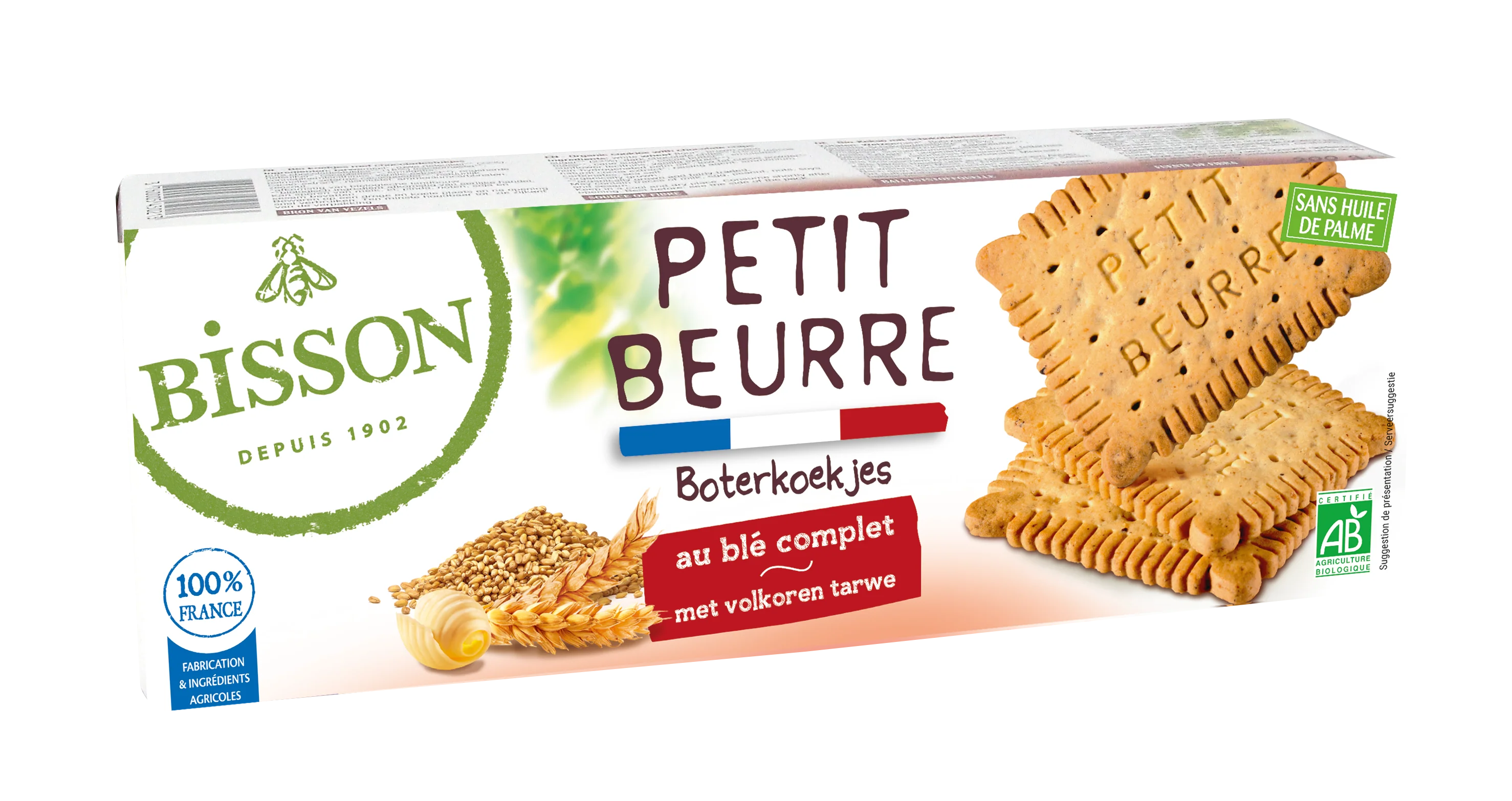 Bisson Granenbiscuits 100% volkoren bio 150.00 Gram