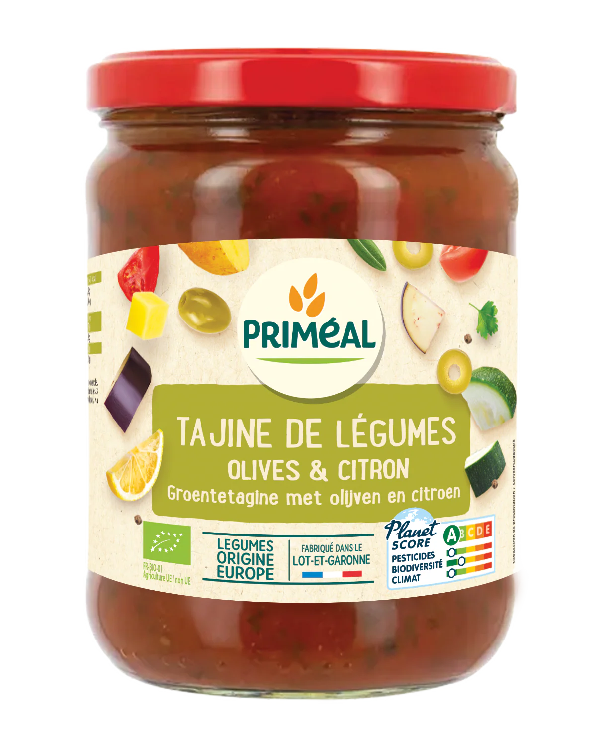 Primeal Groentetagine met olijven en citroen 500.00 Gram