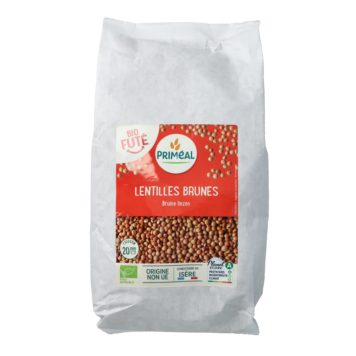 Primeal Bruine linzen bio 500.00 Gram