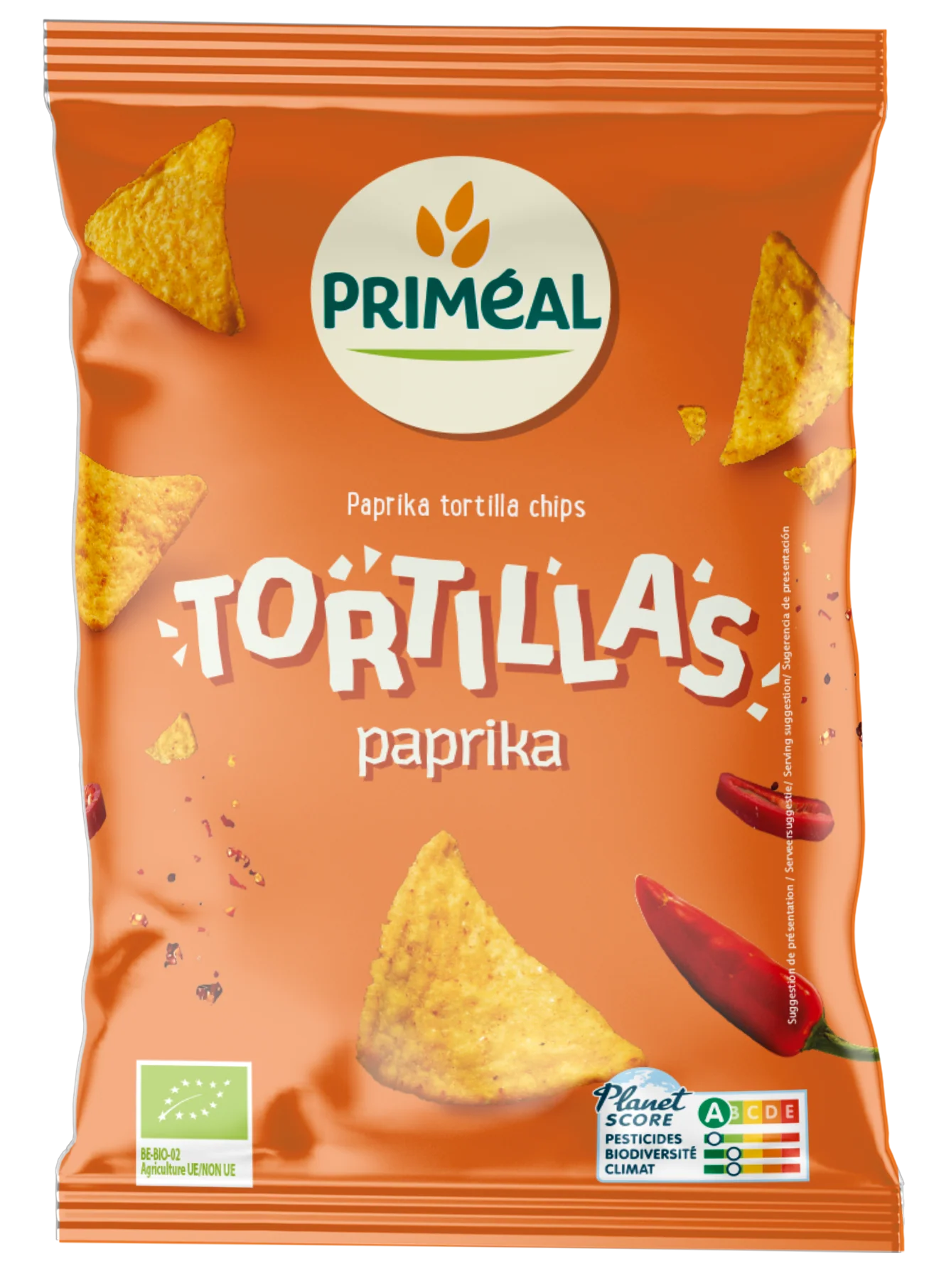 Primeal Paprika tortillas bio 125.00 Gram