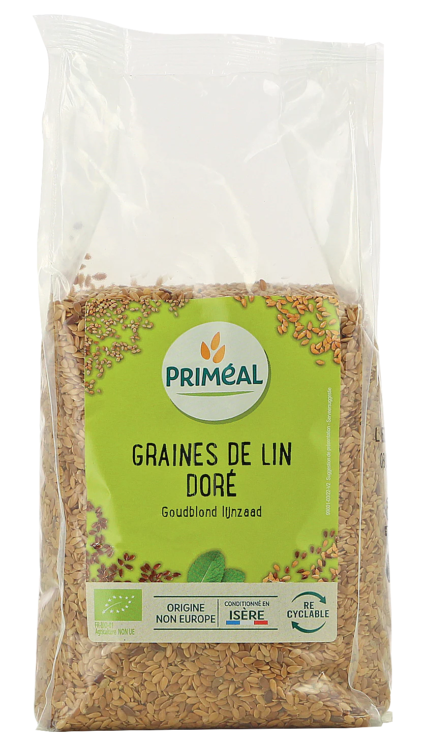 Primeal Lijnzaad goudblond bio 250.00 Gram