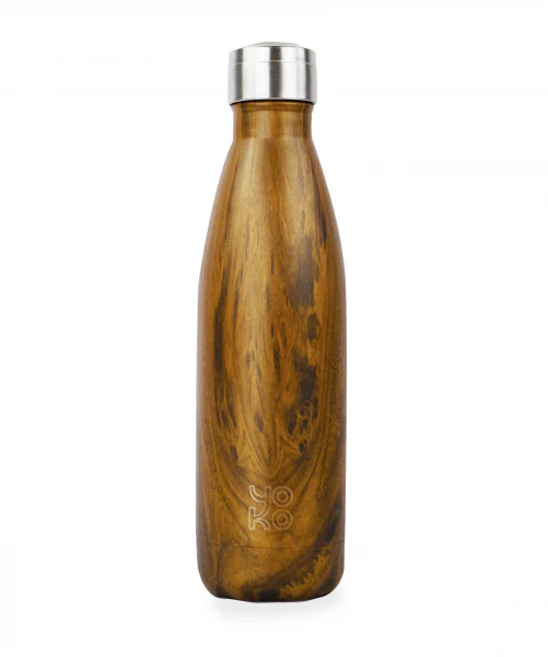 Yoko Drinkfles wood isotherm 500ml 1.00 Stuks