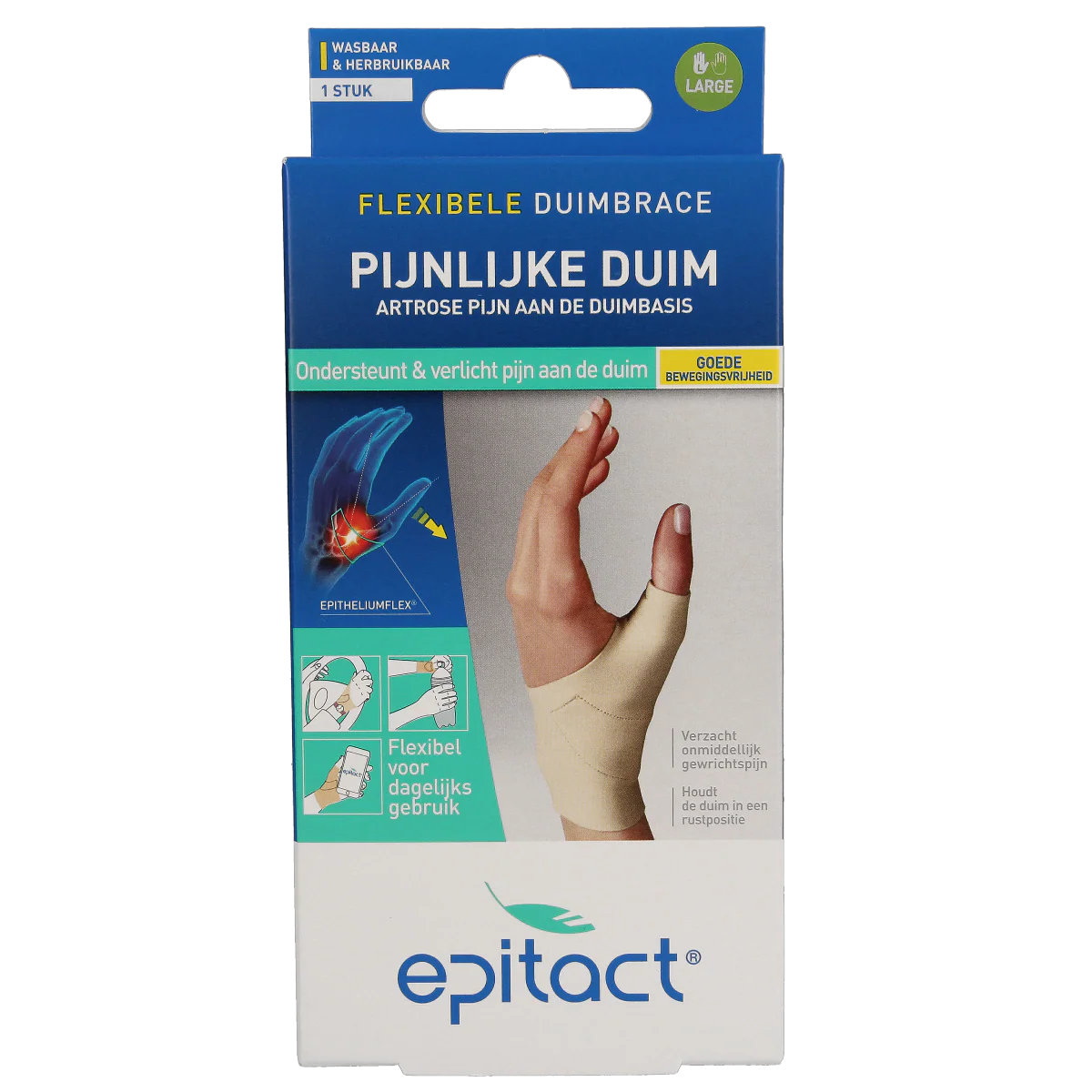 Epitact Duim orthese dag links maat L 1.00 Stuks
