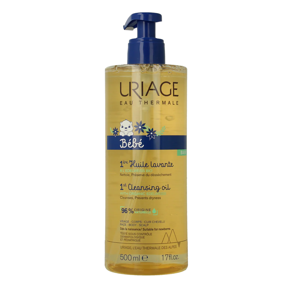 Uriage Bebe 1ere huile lavante fp 500.00 Milliliter