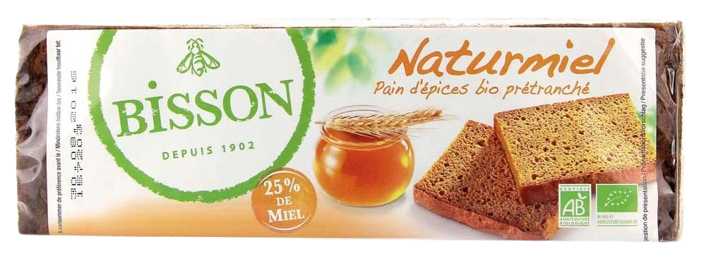 Bisson Naturmiel honingkoek bio 300.00 Gram