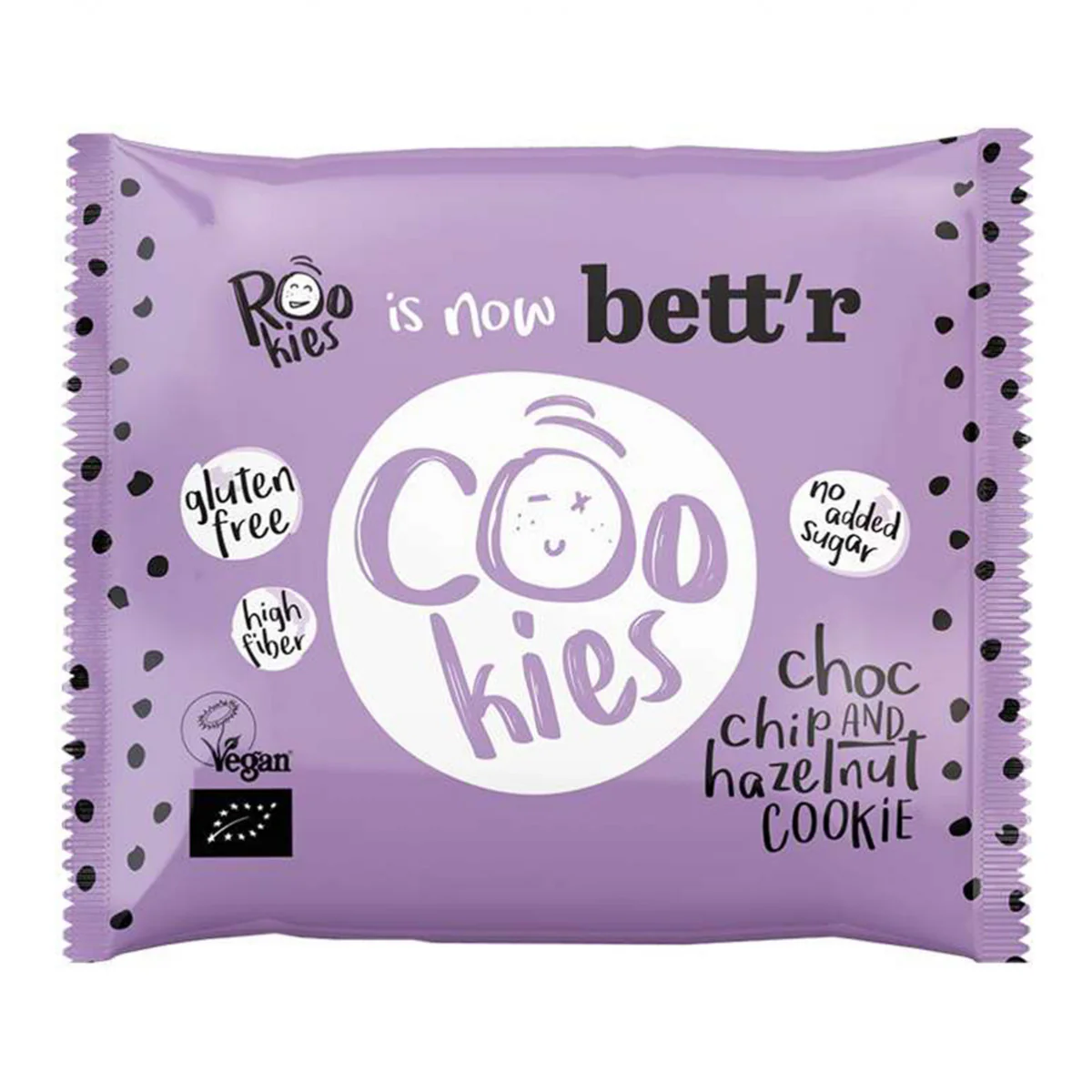 Rookies Cookie choc chip & hazelnut glutenvrij bio 40.00 Gram