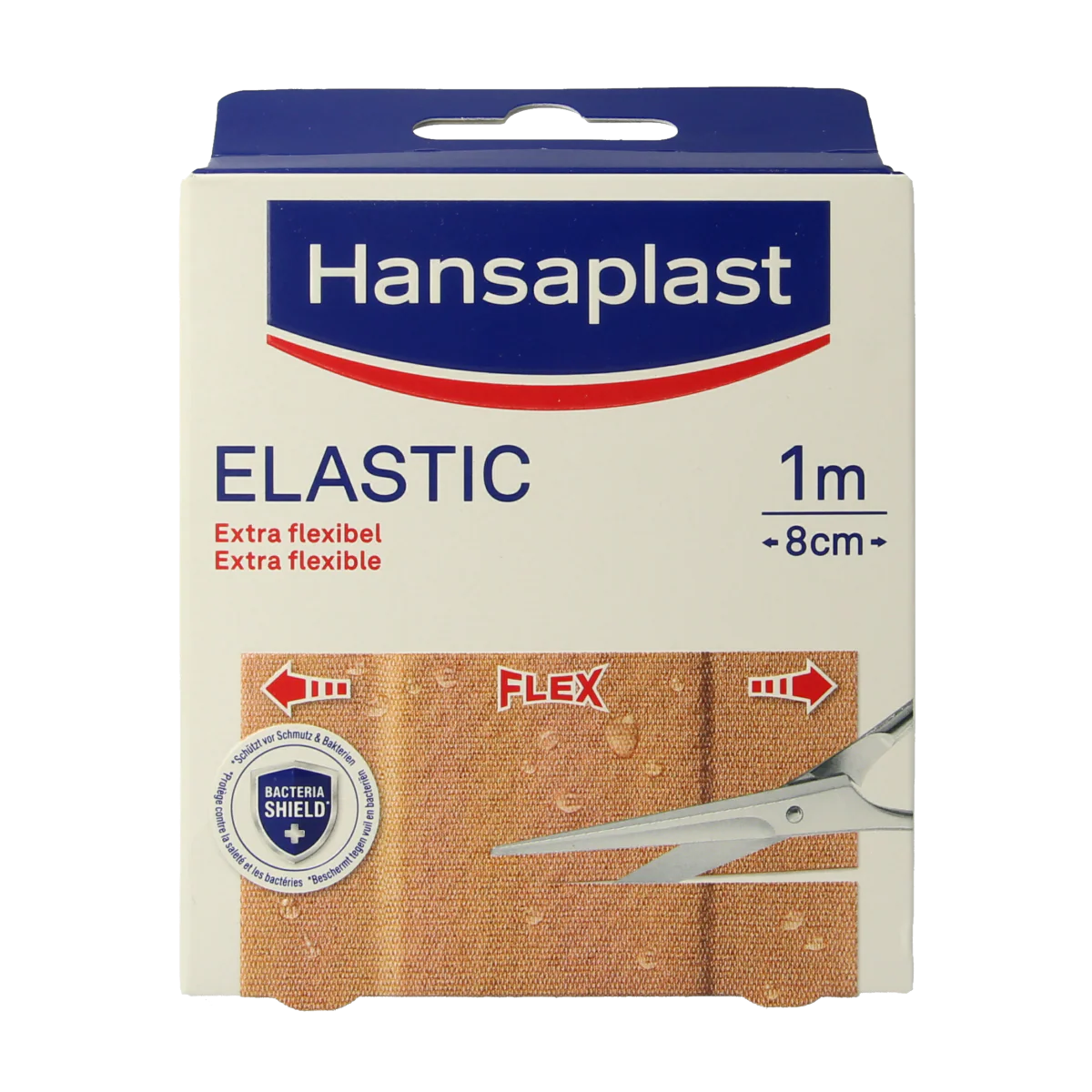 Hansaplast Elastic 1m x 8cm 1.00 Stuks