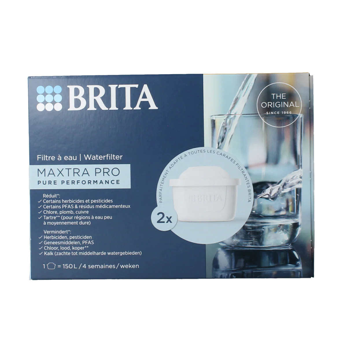 Brita Waterfilterpatroon maxtra pro all-in-1 2-pack 2.00 Stuks