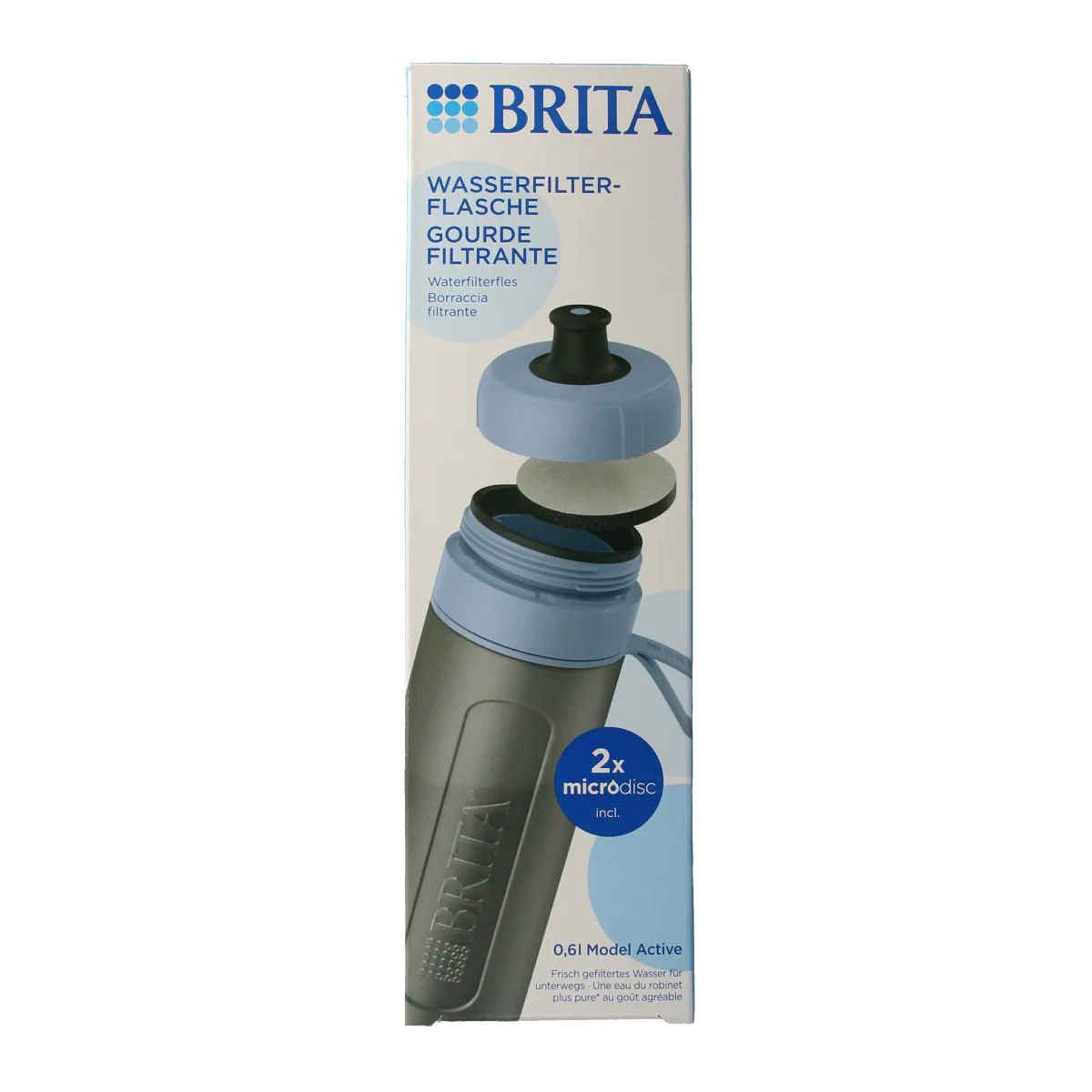 Brita Waterfles active donkerblauw 1.00 Stuks