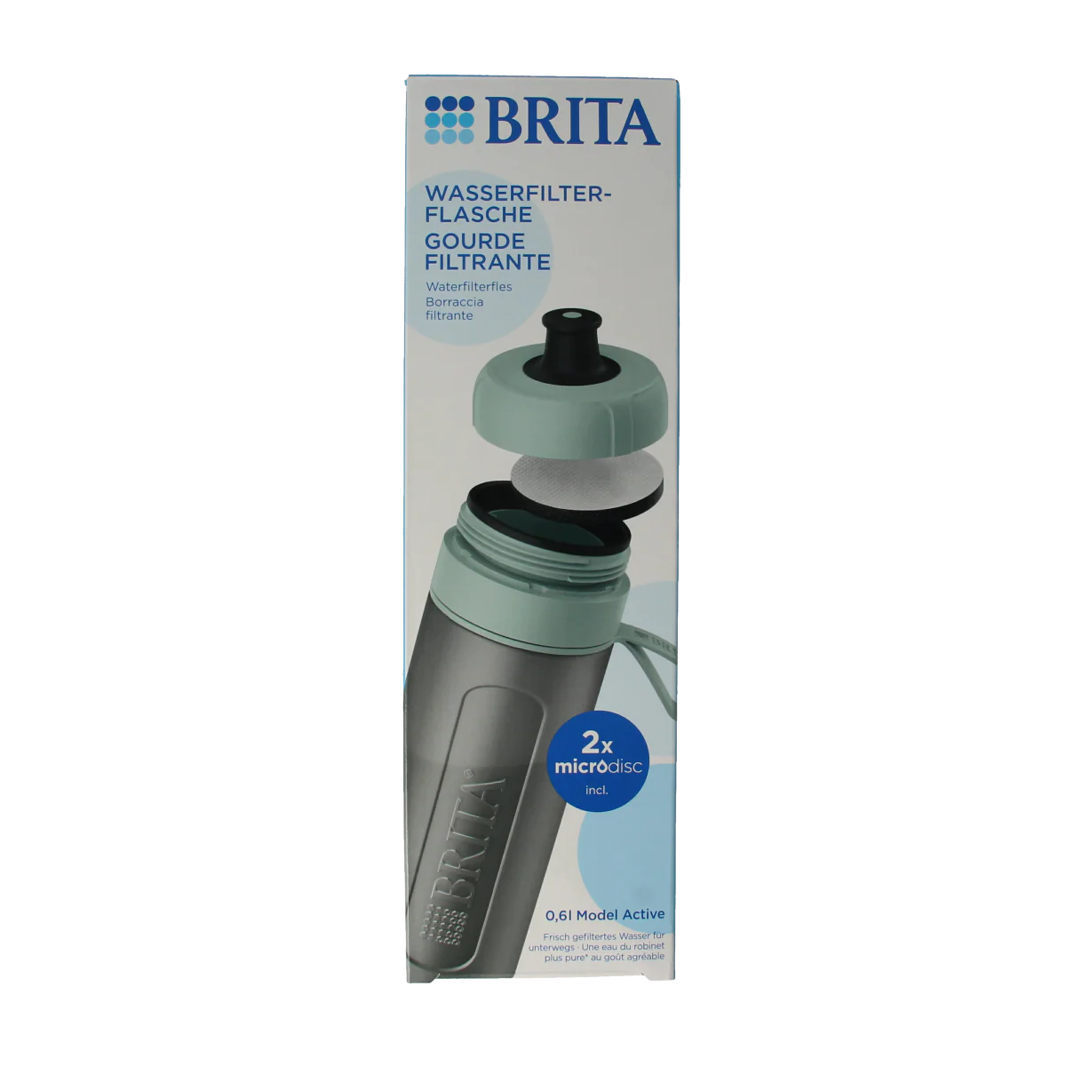 Brita Waterfles active dark green 1.00 Stuks