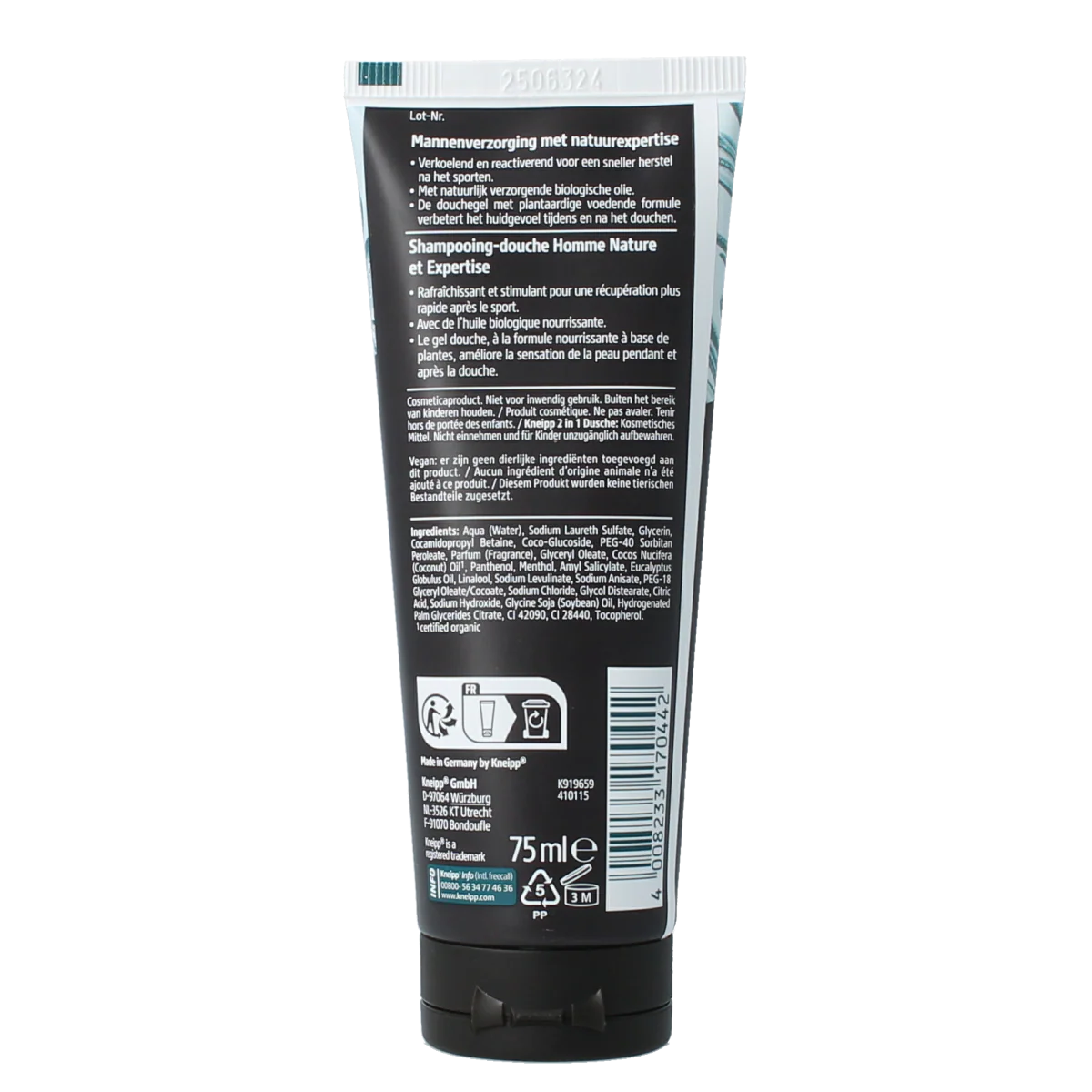 Kneipp Douche men 2 in 1 sport mini 75.00 Milliliter