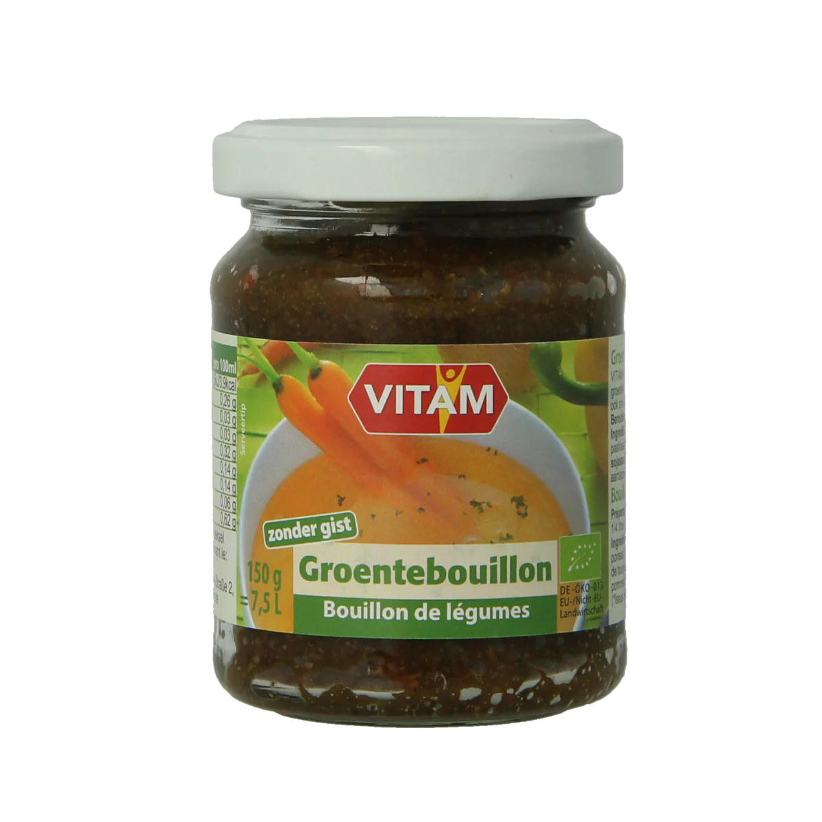 Vitam Groentebouillon zonder gist bio 150.00 Gram
