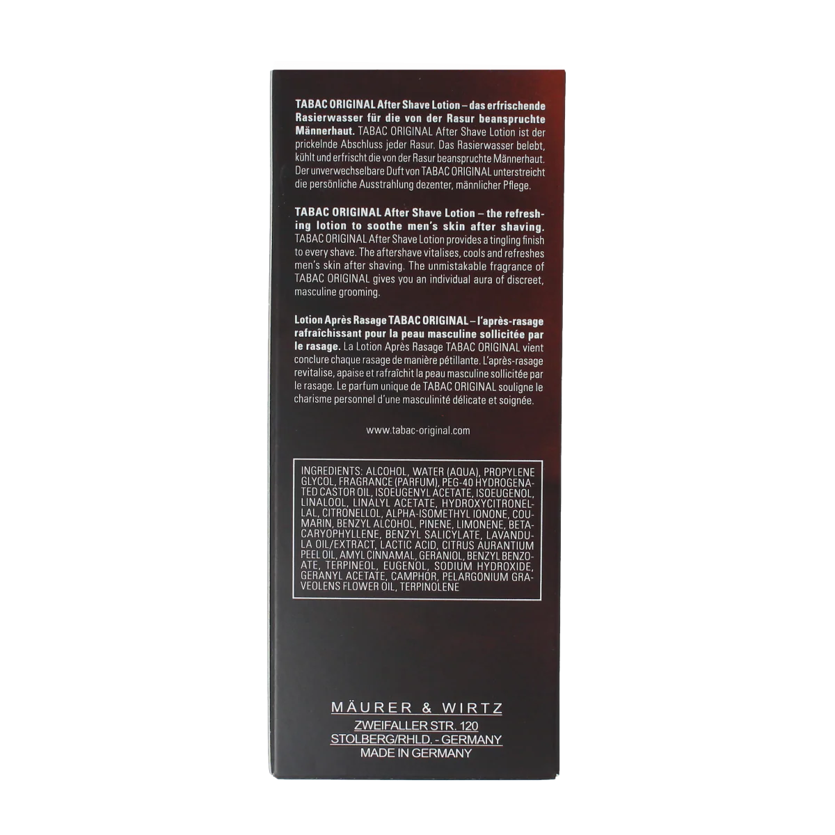 Tabac Original aftershave lotion natural spray 100.00 Milliliter