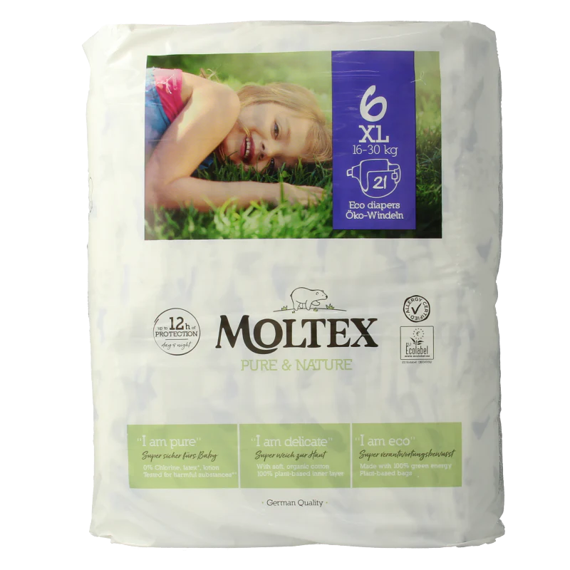 Moltex Pure & nature babyluiers XL 21 Stuks