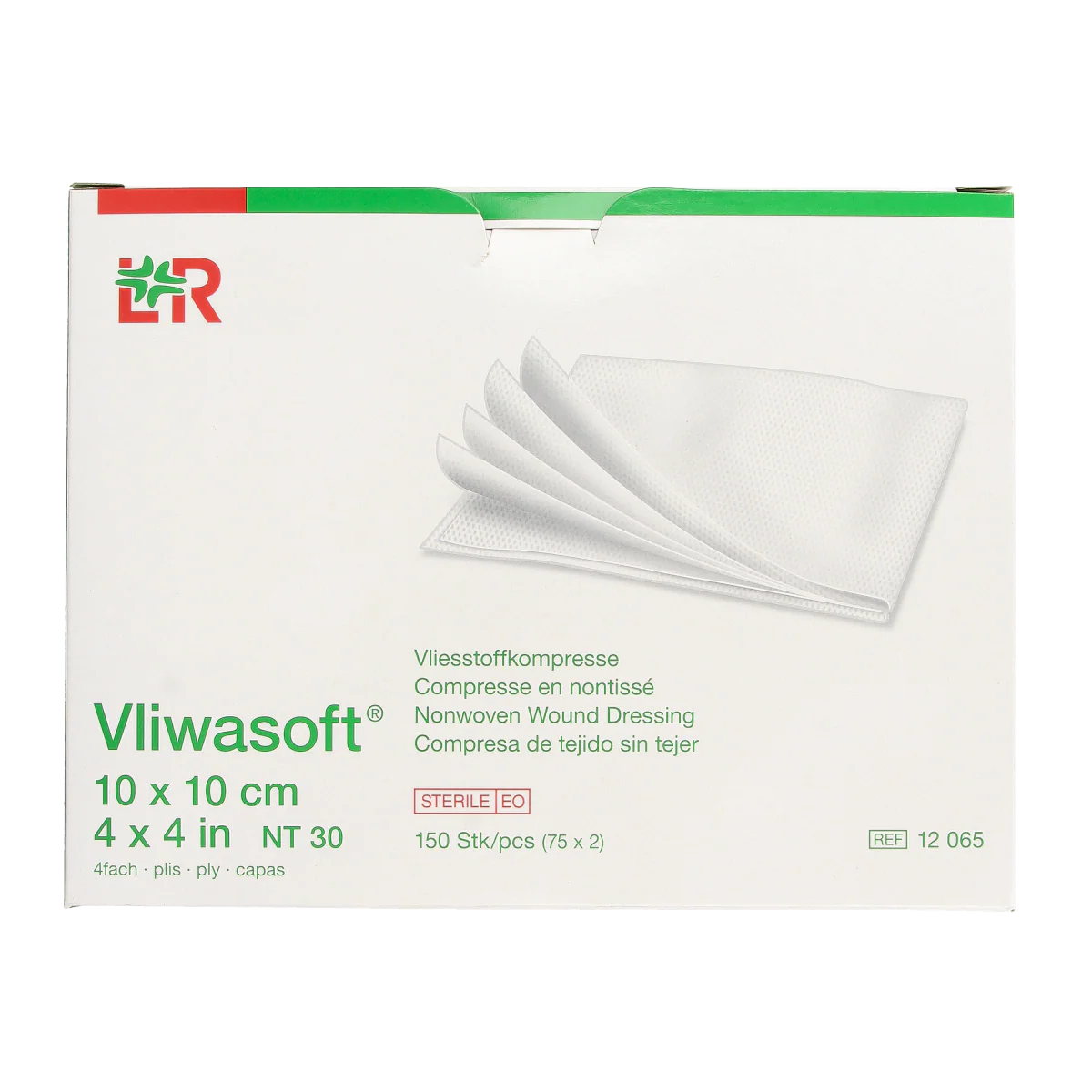 Vliwasoft Vlieskompres 10 x 10cm 4-laags 75 x 2 stuks 150.00 Stuks