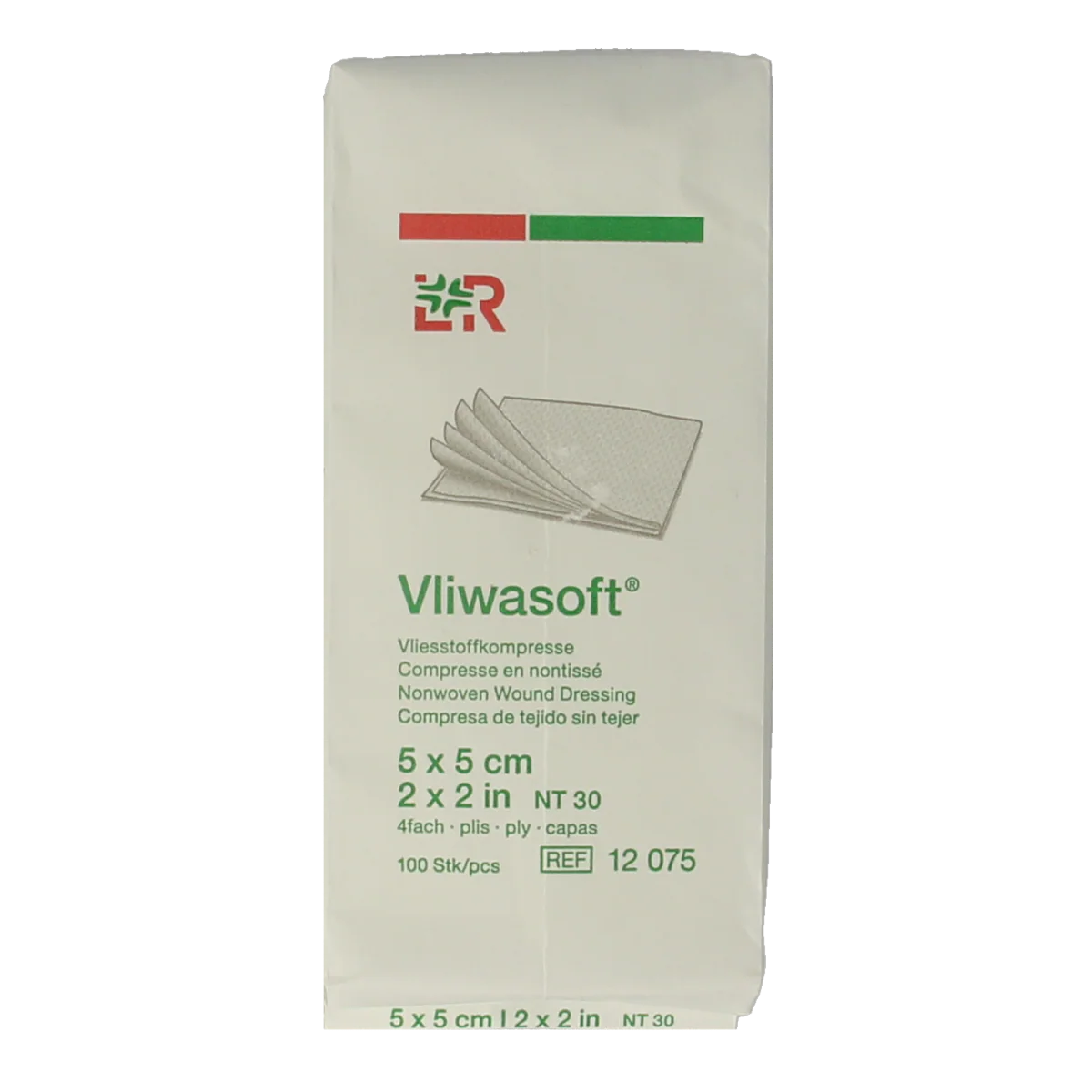 Vliwasoft Vlieskompres 5 x 5cm 4-laags 100.00 Stuks