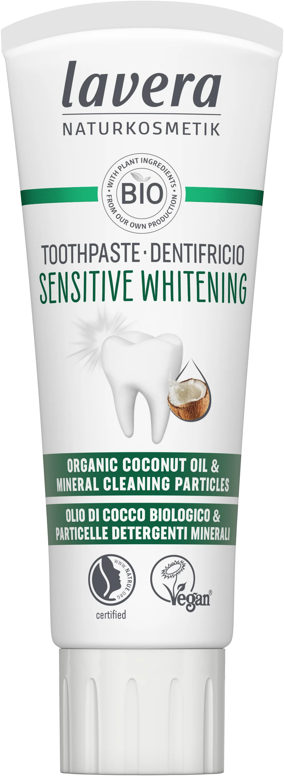 Lavera Tandpasta sensitive whitening bio 75.00 Milliliter