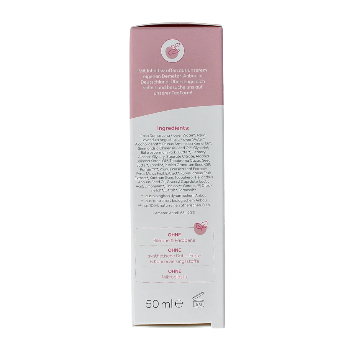 Baldini Dagcreme rijk rose demeter 50.00 Milliliter